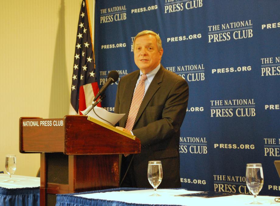 Durbin raised concerns at the National Press Club about the growing number of students enrolled in for-profit colleges and the dramatic increases in federal student aid flowing to these schools.
